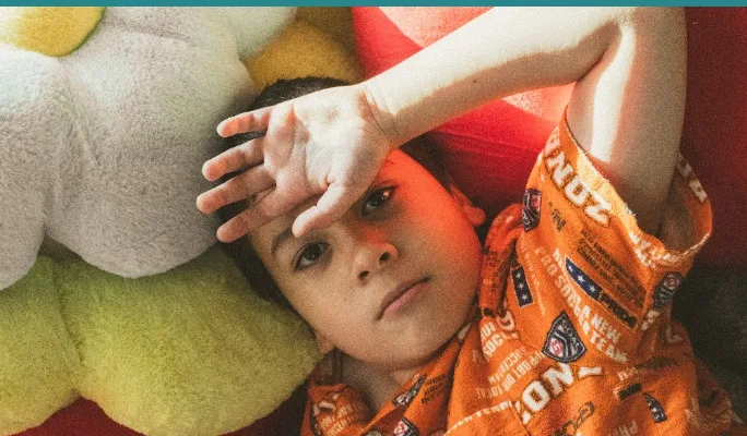 Child looking worn down during the second week of school